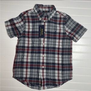 Polo Ralph Lauren Boys Plaid Cotton Poplin Short-Sleeve Shirt **NWT**